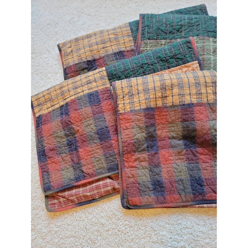 Lot Of 4 Donna Sharp Standard Size Pillow Shams Country Cottage Cabin Style
